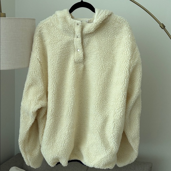 Parke Sweaters - Parke Cream hooded fleece